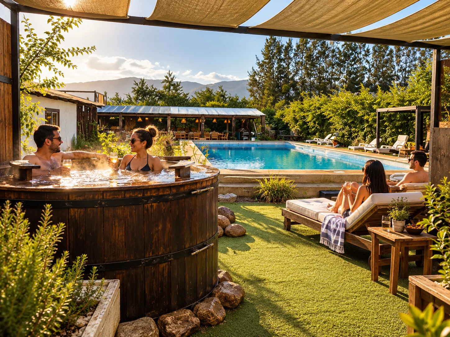 Verano y piscina en Madriguera de Paine